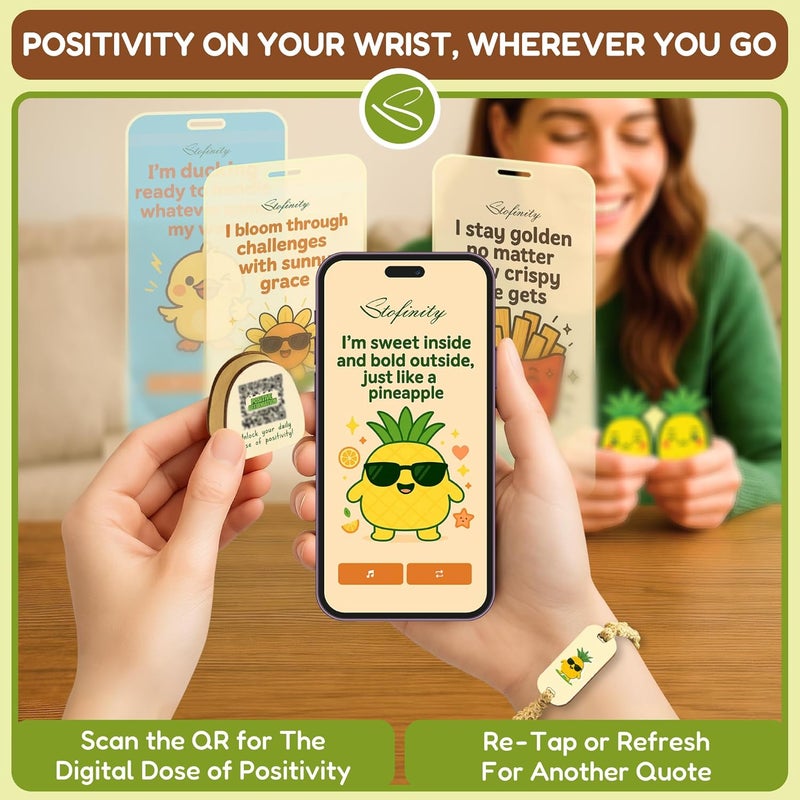 STOFINITY Positive Pineapple Gifts For Women - Jar Of Daily Affirmation Cards For Men, Unique Inspirational Gifts For Women Coworkers, Cute Motivational Teenage Girl Gift For Birthday, Christmas - Image 5